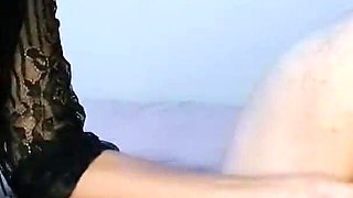Sexy Mistress Training Slave's Ass with Huge Dildo. Sexy Anal Insertion