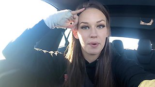 Homemade video of sweet Madi having fun in the back of a car