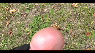 Brunette, Natural Tits, Sucks Cock in Front of Her House, Part 2