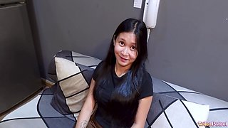 Quiet Shy Filipina Tries Huge American Cock