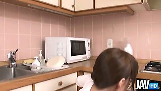 Akari Asagiri in the bathroom stripping and teasing her