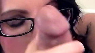 Dava Foxx strips and does good handjob and cum in mouth