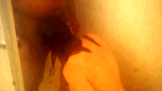 Wet Ass Pussy Enjoys Sucking Big Black Cock in the Shower