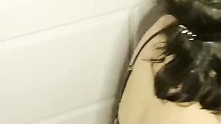 Horny Slut Sucking Dick and Taking a Facial at the Gloryhole