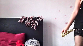 Daddy’s Good Girl - Date Night Cleaning & Tease in Black Dress