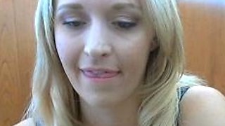 Blonde teen Sierras first erotic masturbation video