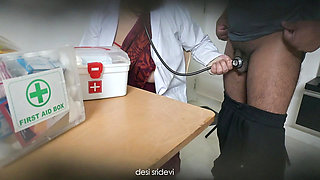 Doctor checking patient in clinic