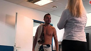 German blonde chubby mature housewife with natual boobs