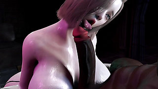 3D Huge Boobs Slut Cheating with BBC