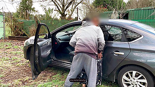 Public car fucking with a cheating hijab wife risky outdoor sex with loud moans and hard pounding