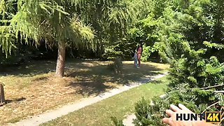 Watch Vixi Rafi cheat on her husband with a stranger in the park and get a hot POV deepthroat