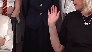 Eight Bottoms Spanked