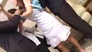 Newly wed slut bride gangbang