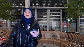 The Veiled Iranian Nadja Gets Fucked Anal In The Toilet And In A Corridor To Pay For The Plane