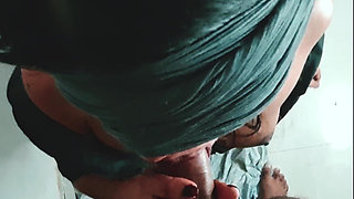 Indian Girlfriend Makes Blowjob While Smoking POV