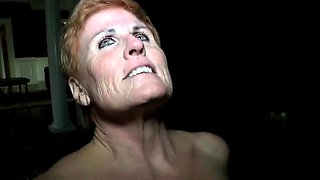 Old Redhead Mature Granny with Saggy Tits Well Fucked By