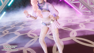 MMD Purple Kiss - Nerdy Seraphine Sexy Kpop Dance League of Legends Hentai