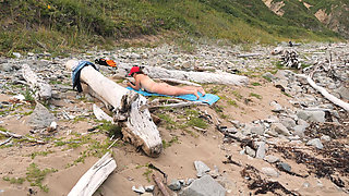 Fatal Meeting of the Exhibitionist and a Stranger on the Sea Beach