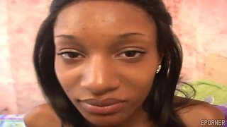 Ebony horny hot babe amazing sex video