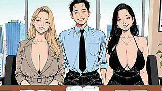 Office Gangbang Party for Hot MILFs