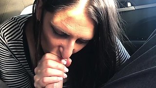Nothing Like a Little Facial to Start off the Day! - Car Blowjob
