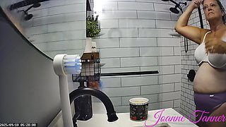 Found All My Dad's Hidden Cam Recordings of My Mom Mrs. Joanne Tanner the Real Public Schoolteacher in the Shower