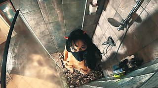 Morning Shower with My Dildo