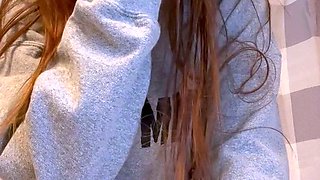 Small titted babe toys her pussy on webcam