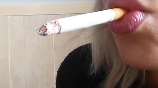 Smoking During a Private Moment