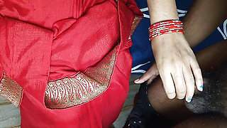 Hot bhabhi fucked by his devar in his bedroom and he makes very romantic footjob.