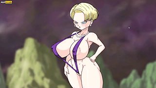 Uncensored Dragon Ball Z parody with lots of animated sex scenes and super fucksluts