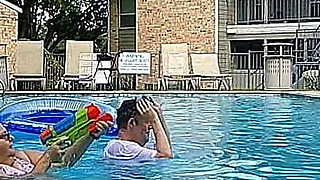 BBW Nurse Vicki Play Time in the Pool with Handsome Harry