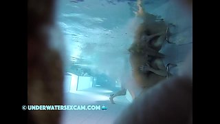 They Have Fun Together With His Hard Cock And The Underwater Jet