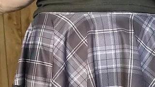 Schoolgirl Hikes Her Skirt and Plugs Their Tight Hole