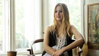 Blonde teen Sierras first erotic masturbation video