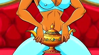 Princess Jasmine, Aladdin's Cuckolded Wife. Cartoon Parody