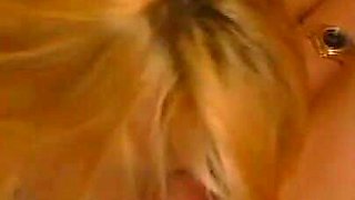 Young Blonde Masturbates with Brush and Then Makes a 69 with a Hot MILF