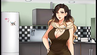 My boss's wife goes wild in a wet t-shirt inspired by Tokyo Ghoul