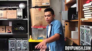 BoyPunish.com - Young thief's blow activity for red-hot cop's freedom