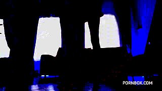 9 ON 1 Fucked a Whore Stewardess DVP + anal ! Interracial Gang