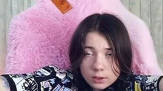 Jessy funny amateur teen brunette toying
