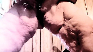 What's This Naked Whore Doing? Paddling Her Tits with a Wooden Spoon and Masterbated and Cums to the Fucking Moon