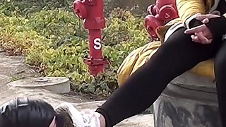 Licking Very Muddy Sneakers Clean