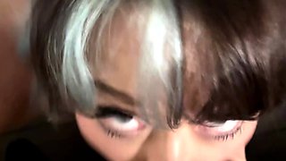 Mexicana blowjob with her big boobs