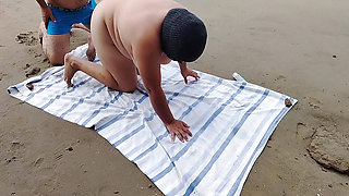 Incredible!! I fuck my big tits stepmom on a nudist beach REAL HOMEMADE