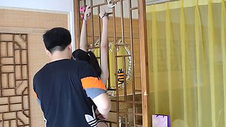 Sluty Asian girl loves perverted BDSM and bondage with handcuffs