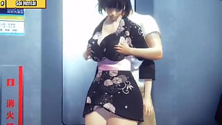 Hentai 3D - public sex on the train