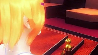 Gwen Redhead Teen Pussy Licking & Fingering - Intense Orgasm in 3D Hentai Animation