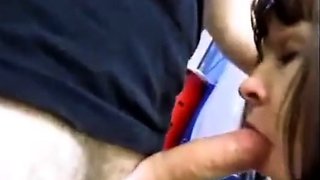 Real Amateur Secretary Performs Blowjob and Swallows Cum