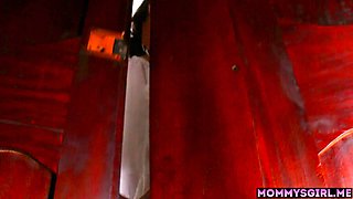 Big boobs Hispanic mommy fucks petite teenager